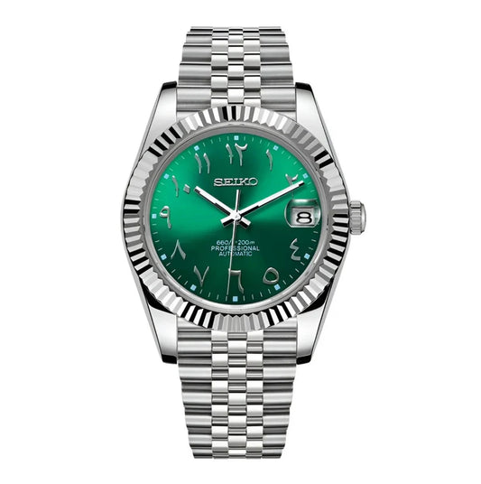 Seiko Mod Datejust Green Arabic