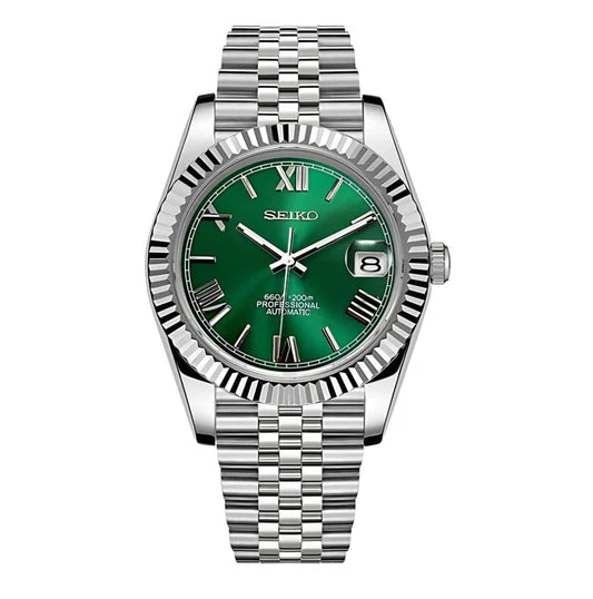 Seiko Mod Datejust Green Roman