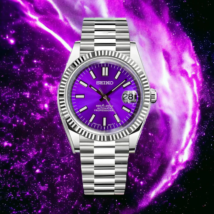 Seiko Mod Datejust Violet Purple