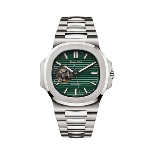 Seiko Mod Nautilus (Open Heart) Green