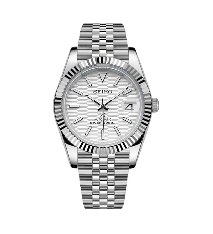 Seiko Mod Datejust Classic White