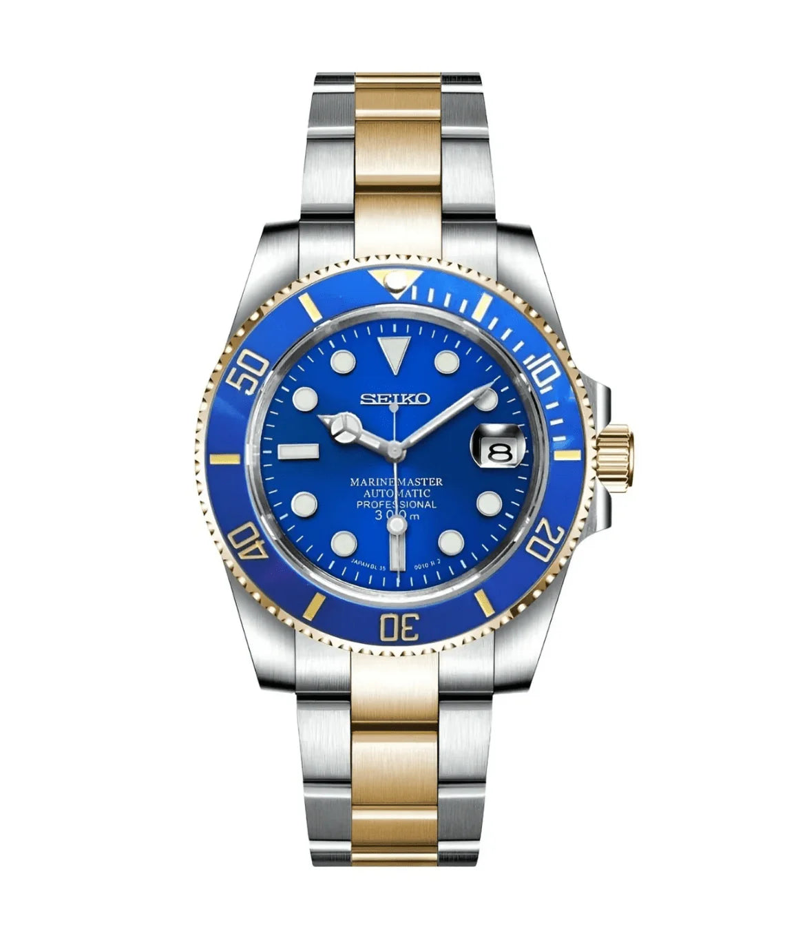 Seiko Mod Submariner Twotone Blue